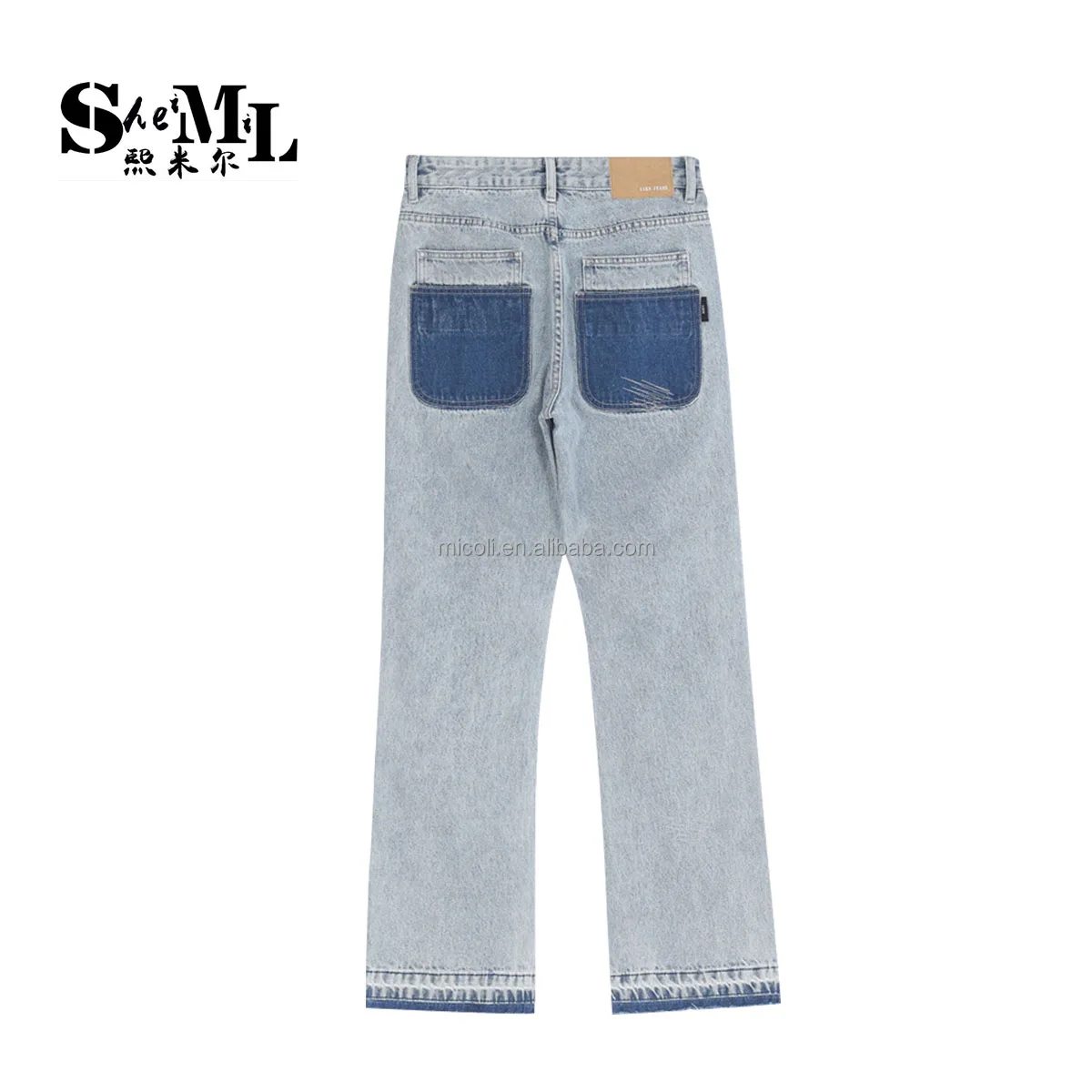 Factory wholesale new style blue stock dropshipping men biker skinny Clothing custom-made factory Printed embroidered jeans star