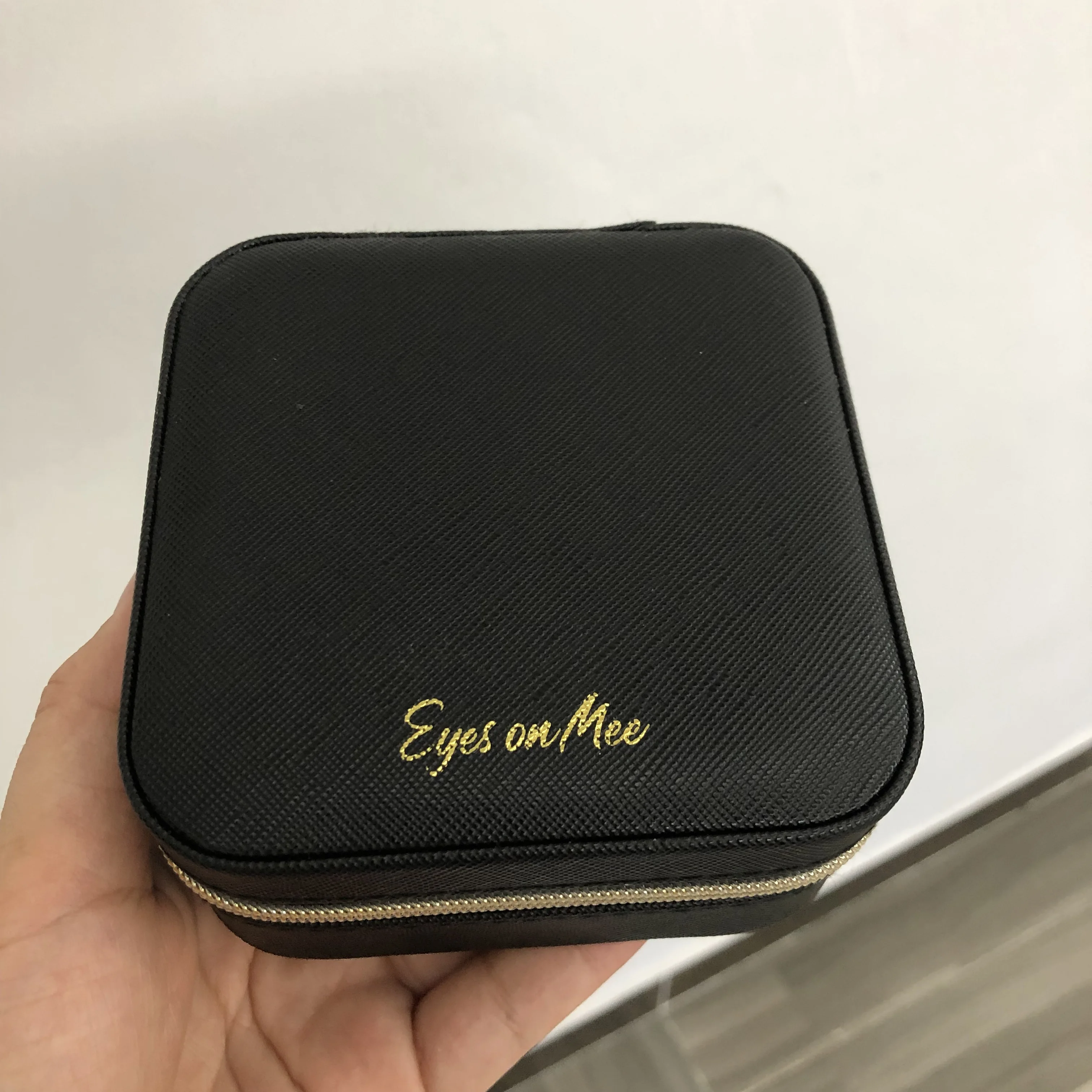 Custom Portable Velvet Jewellery Storage Organizer Travel Jewelry Case Pu Leather Small Travel Size Jewelry Box With Logo