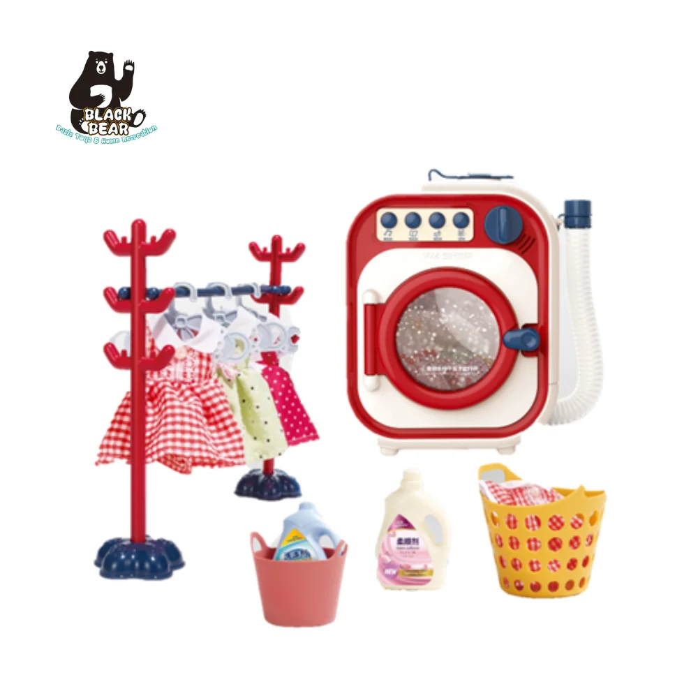 Hongkong Supplier Reasonable Price Play at home washing machine mini electric washing machine toy mini appliances toys