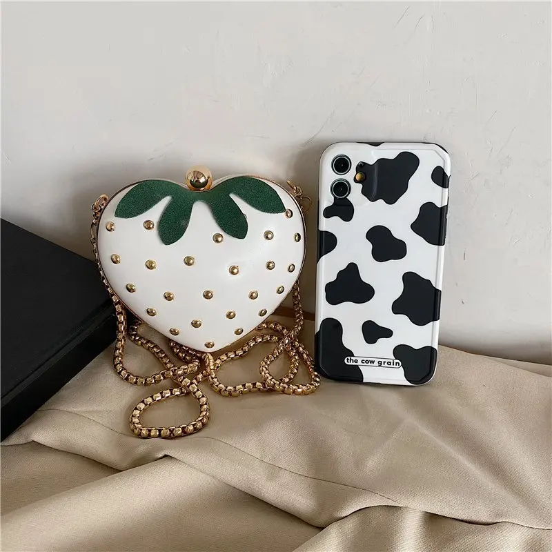 Cute Backpacks For Teenage Girls Clutch Trendy Women Shoulder Fashion Trends Ladies Bags Handbag Strawberry Coin Purse
