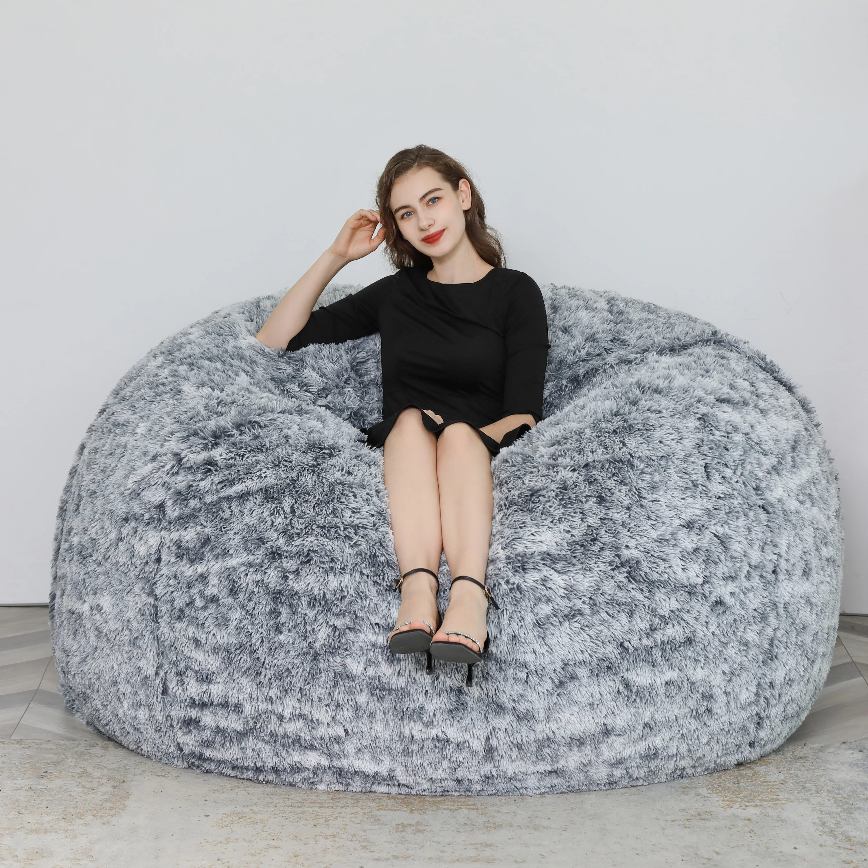 Living room sofas sponge compressed foam bean bag chairs giant beanbag home furniture lounger sofa bed