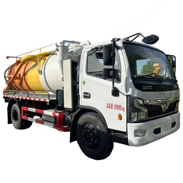 Dongfeng DFAC Small Sewage Suction Trucks 4X2 6CBM 6 Wheelers Vacuum Sewer Tanker Suction Truck