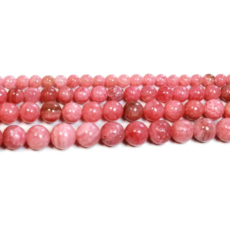 High Quality Natural Pink Argentine Rhodochrosite Stone Beads 4 6 8 mm for Jewelry Making DIY Bracelet