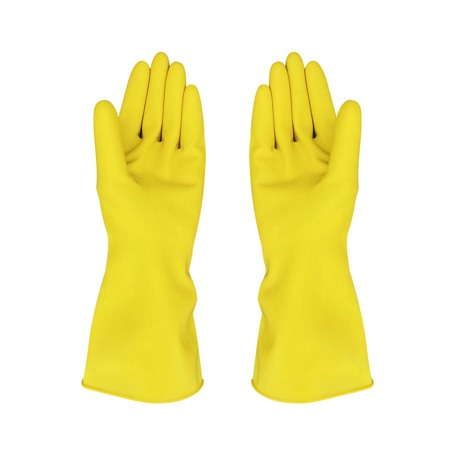 100g Yellow Waterproof  Household Cleaning Latex Dish Washing Kitchen Rubber Gloves
