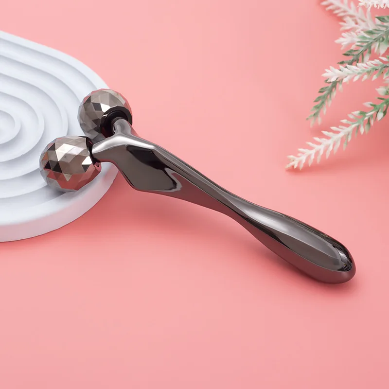 Zinc Alloy Golden Facial Roller Mask Spoon Eye Massager Skincare Cosmetic Tools Massage Stick Cream Spatula