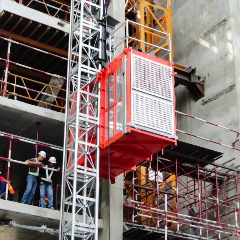 ZK twin cage of gear rack vertical drive construction hoist made in China