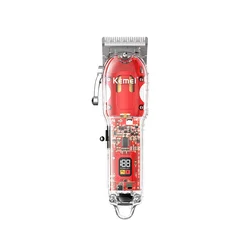 Professional Electric Hair Clippers Kemei KM-1761 Big Power Transparent Body Salon Hair Trimmer Men Barber Hair Cutting Machine