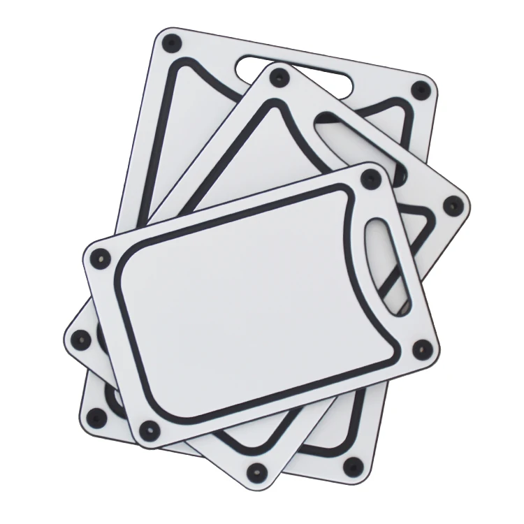 Wholesale 3 Pieces Large Plastic Chopping Board Food Grade Multi-Size Kitchen Rpp Cutting Board With Hole