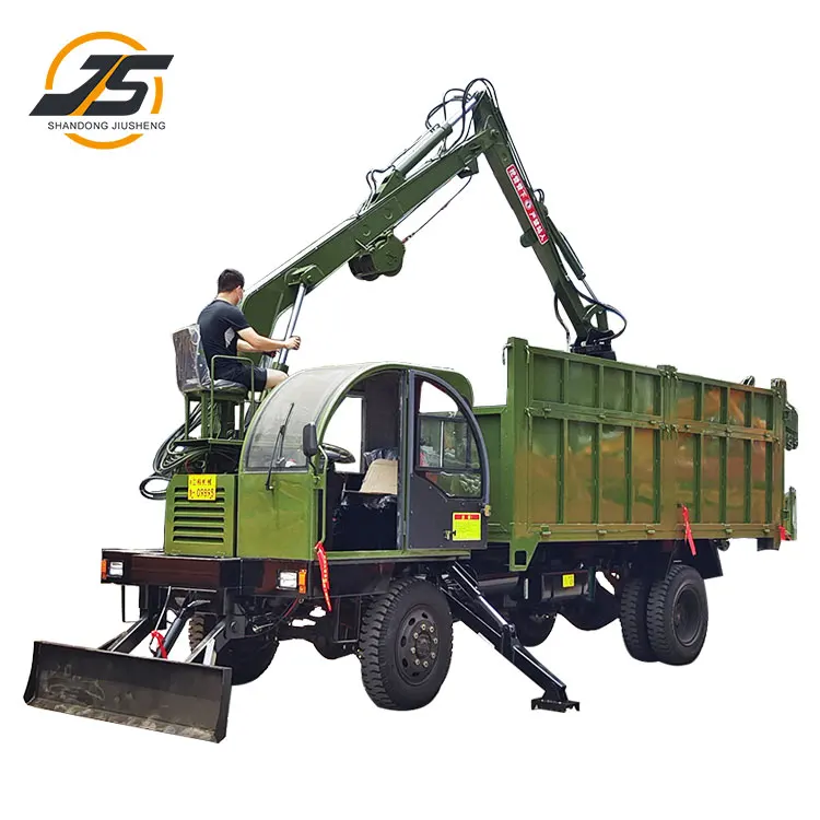 360 Degree Rotating Farm Mining Forest Integrated Machine New Condition Wood Grabbing Transportation Crane 8 Ton Rated Loading