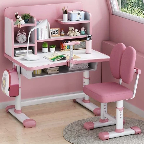 Kids Livingroom Furniture Study Table With Chair For Student Learning Desk