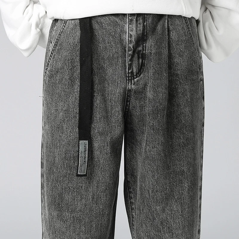 GDJ011 high street vintage denim mens designer jeans heavy washing hip hop men jeans loose fit