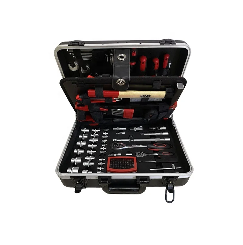 2022 New Design 130Pcs Portable Aluminum Case Hand Tool Set Tool Box for Homework