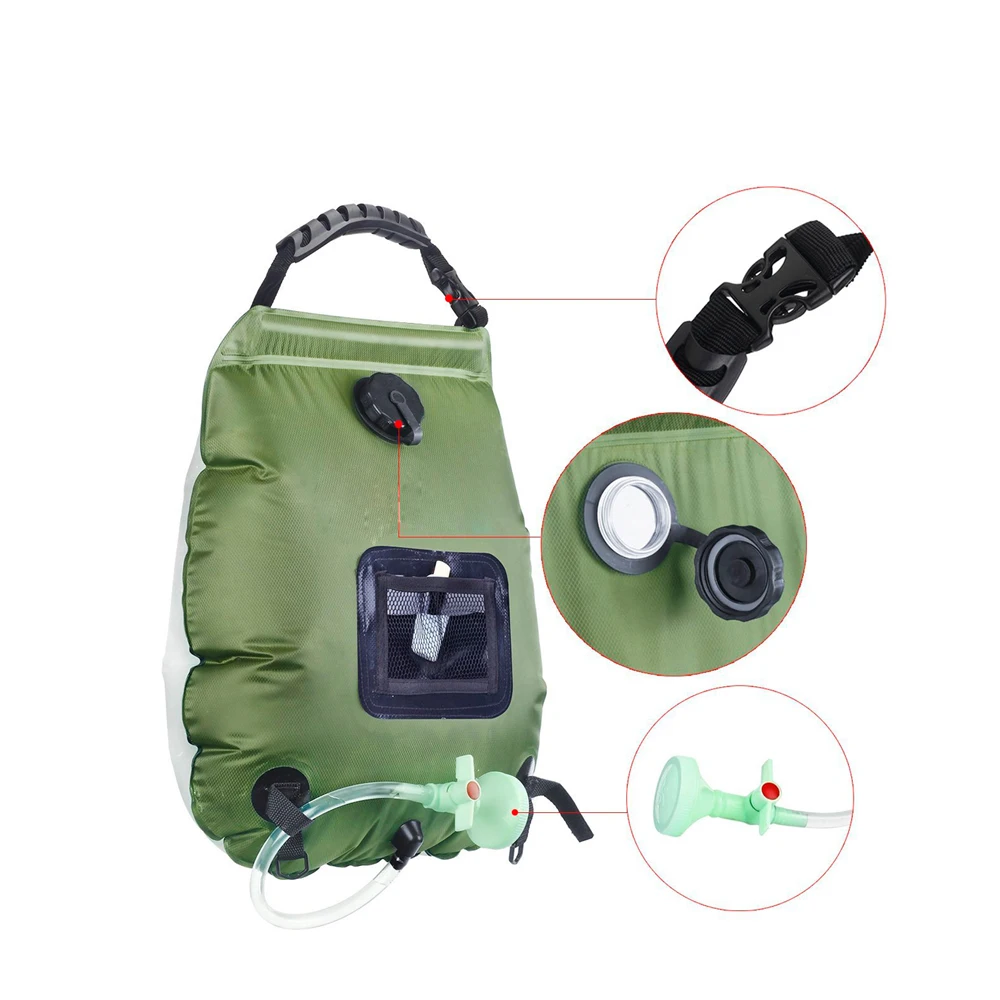 High quality cheap price solar comping water shower bag