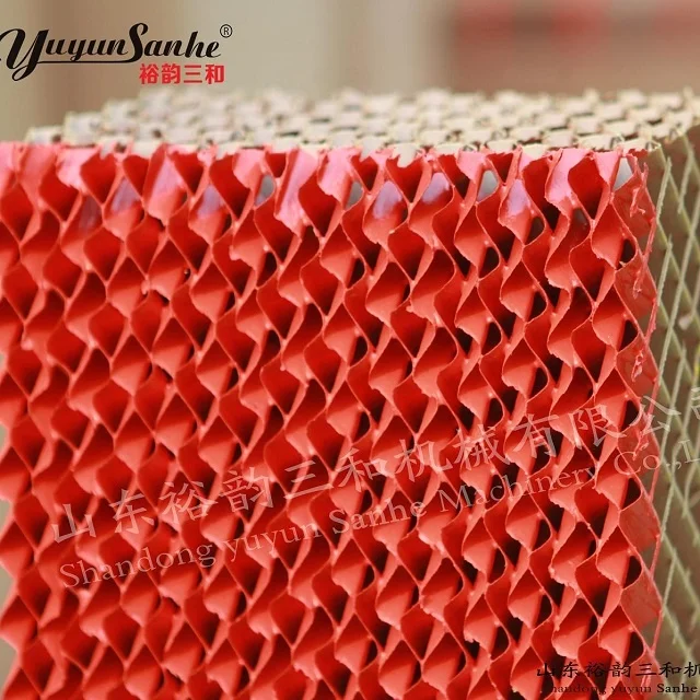 Corrugated cellulose evaporative cooling pad for poultry house/greenhouse