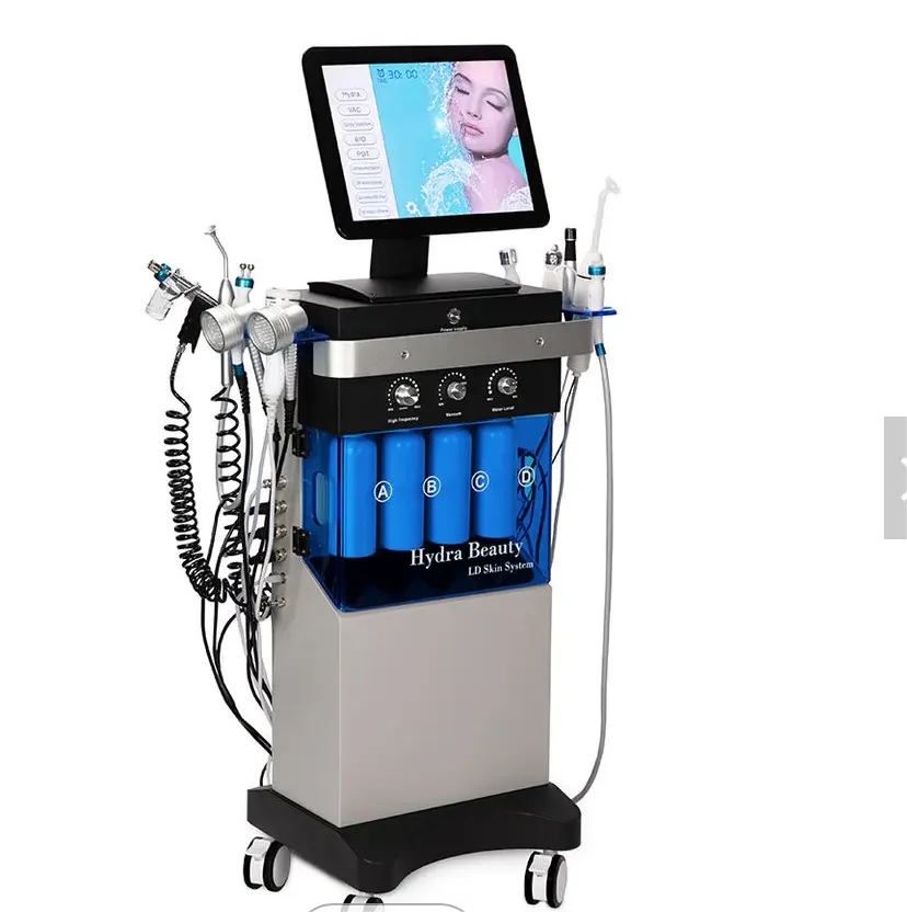 Latest Factory Price Oxygen 14 In 1 Peeling Hydro Facial Water Jet Machine Facial Hydrating Moistening Face Cleaning Machine