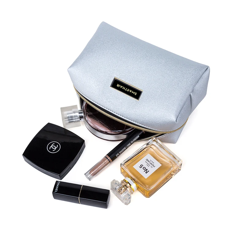 ECO Friendly Custom Print Silver Makeup Cool PU Glitter Professional Cosmetic Storage Beauty Bag Set Luxury With Logo Unique