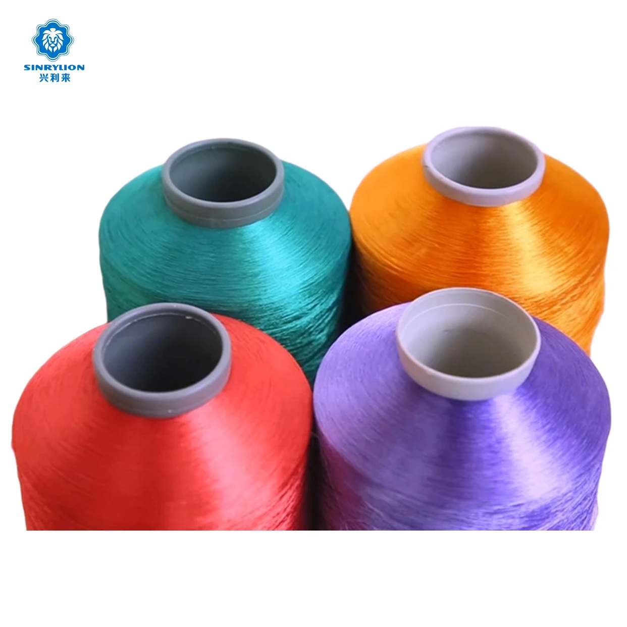 GRS recycled polyester thread rpet yarn 300 denier polyester recycled for flying knitted upper