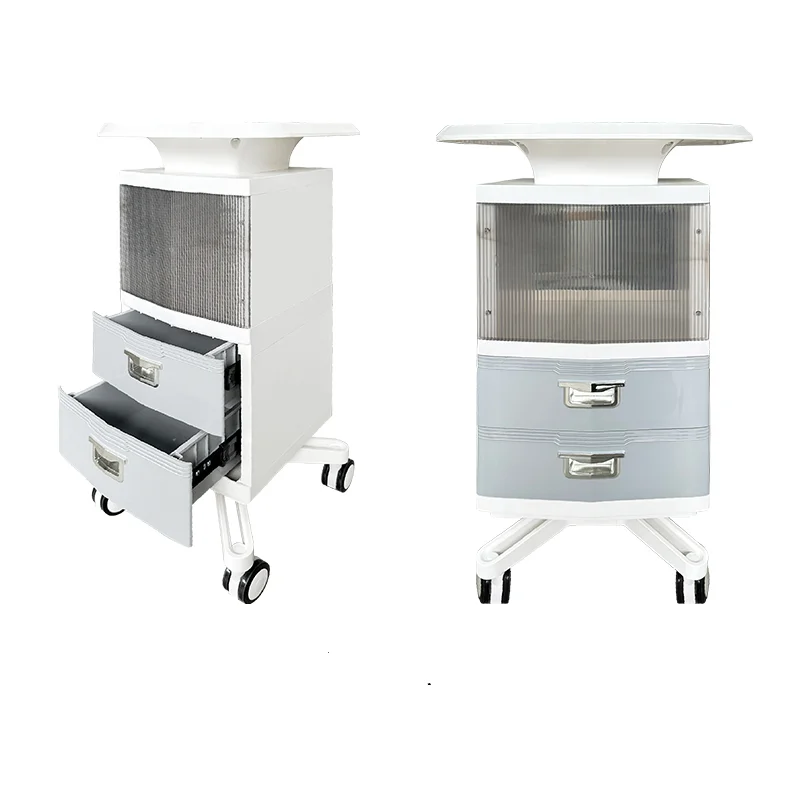 Low price storage cabinet dental clinic storage table mobile trolley double cabinet