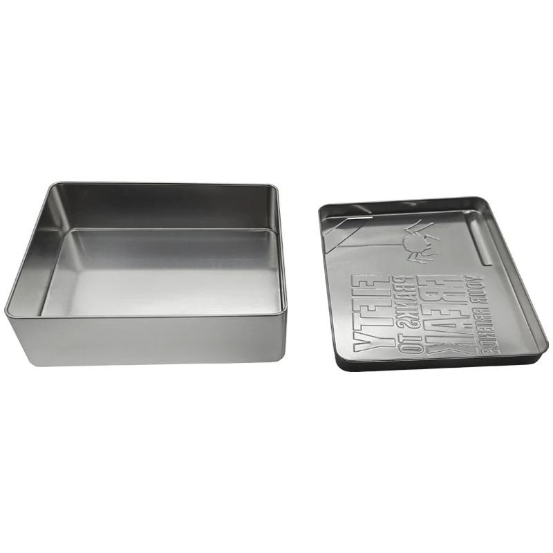 2022 rectangular custom  metal tin printing  packaging box