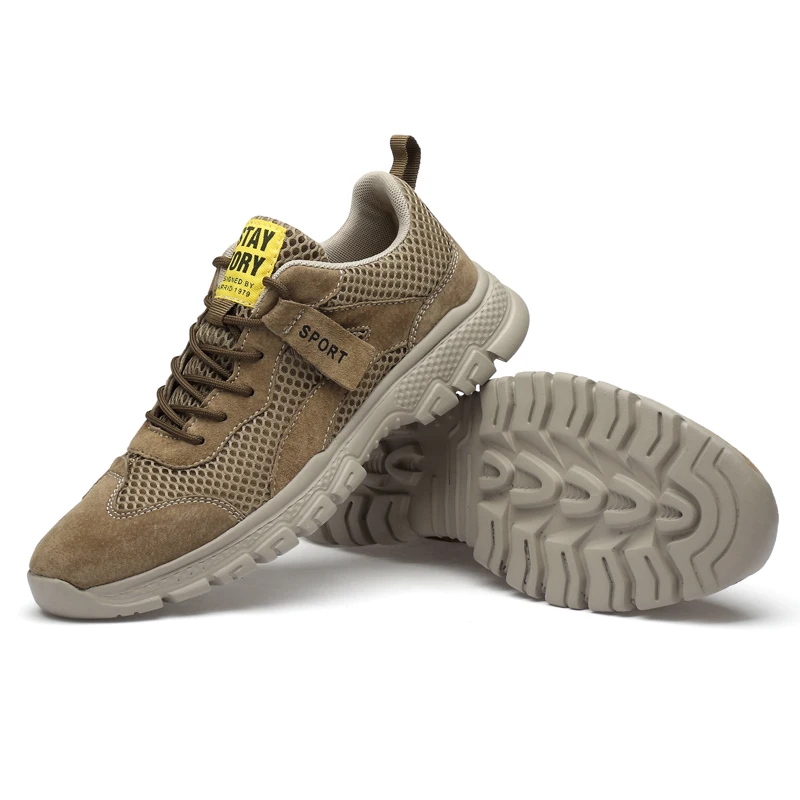 Wholesale New Outdoor With Mesh And Leather Upper Anti Slippery Climbing Hiking Shoes For Man