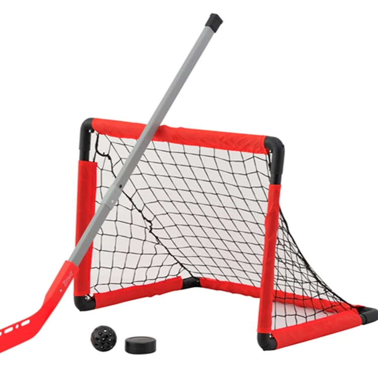 children mini Hockey PLASTIC ice hockey stick net set with Goal Post hockey bag