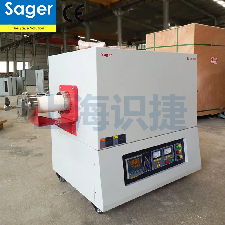 1200C PID контроль лаборатории Отопление вакуумная трубка печи