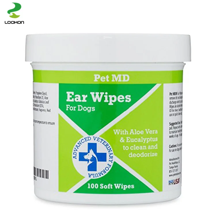 Lookon 100 ct Top Quality Deodorizing Pet Dog Nail Cutter Cat Grooming Wipes Eco Dog Eye Tear Stain Remover Wipes