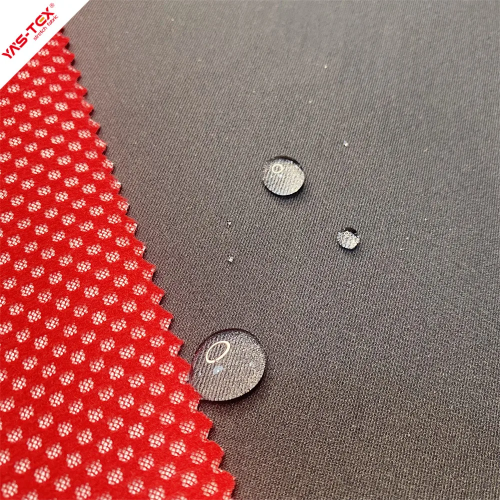 High Elastic Yarn Polyester twill fabric bonded PTFE membrane bonded Knitted Terry Mesh fabric Tear Resistant for Jacket