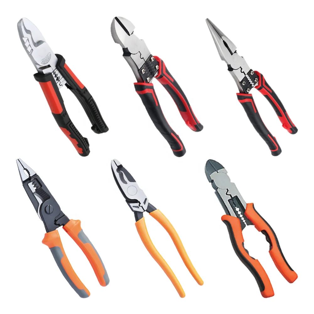 Various Types Of Multifunctional Electrician Pliers Crimping Stripping Pliers