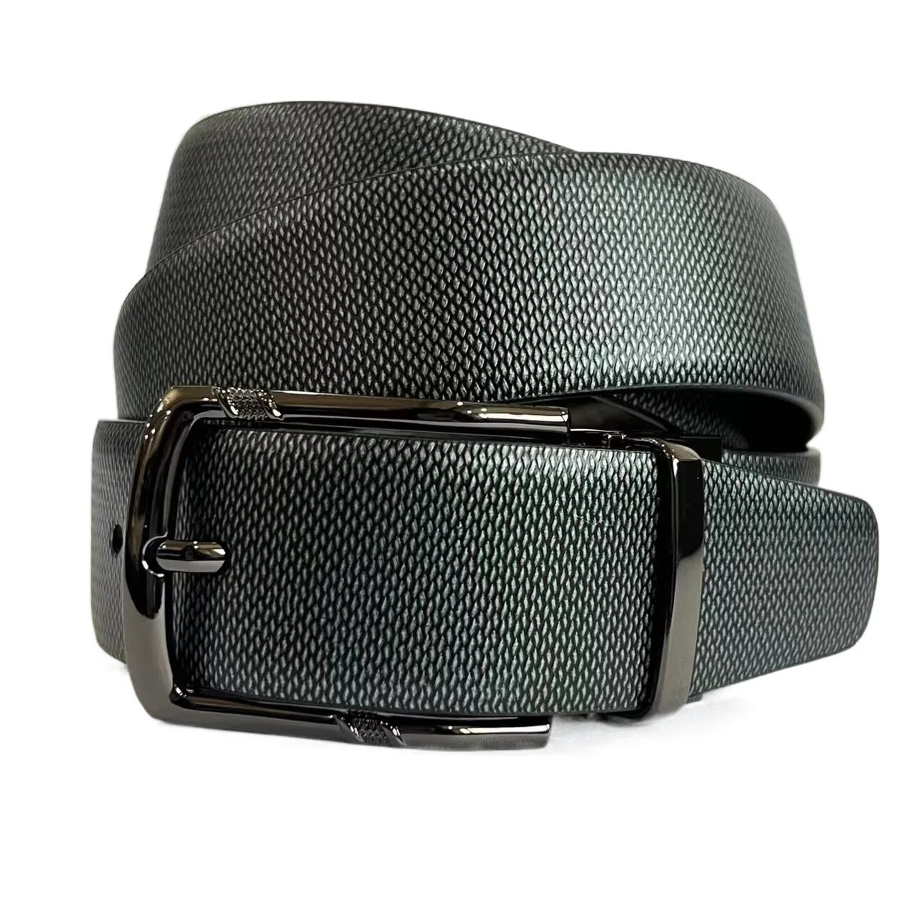 italian quality belt belts leather men luxury Reversible Custom Belts With Rotating Zinc Alloy Pin Buckle