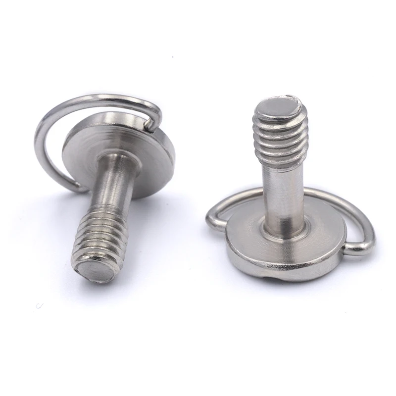 Tripod Base Screw M 6 Cross Recessed Hand Screw C Ring D Buckle Camera Screw Non-standard Round Head M6 Nickel Plating TENGDAFAI