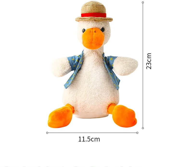 New high quality singing duck gift kids talking duck baby plush toy for boys and girls