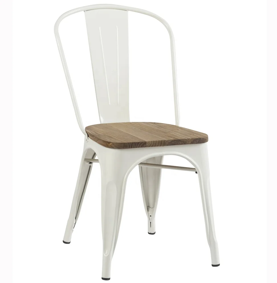 Free Sample Cheap Wholesale Industrial Restaurant Cafe Bistro Wood Seat Metal Chair