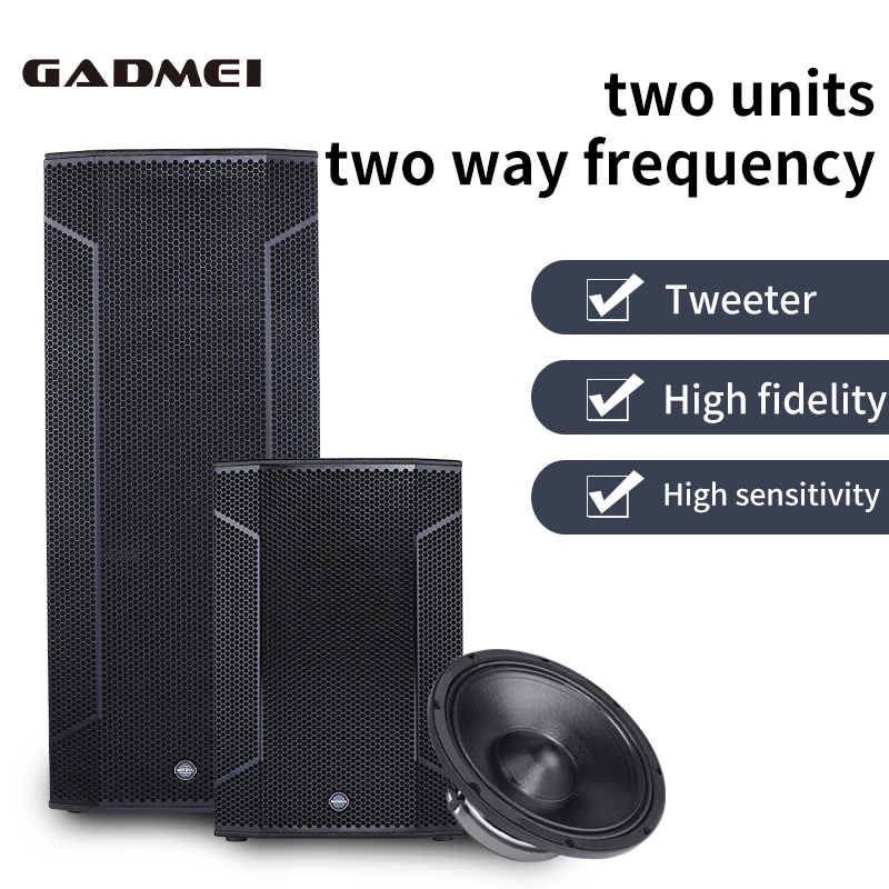 4000W peak power dual 15 inch 1000 watt pa loudspeaker professional audio speaker system for live event