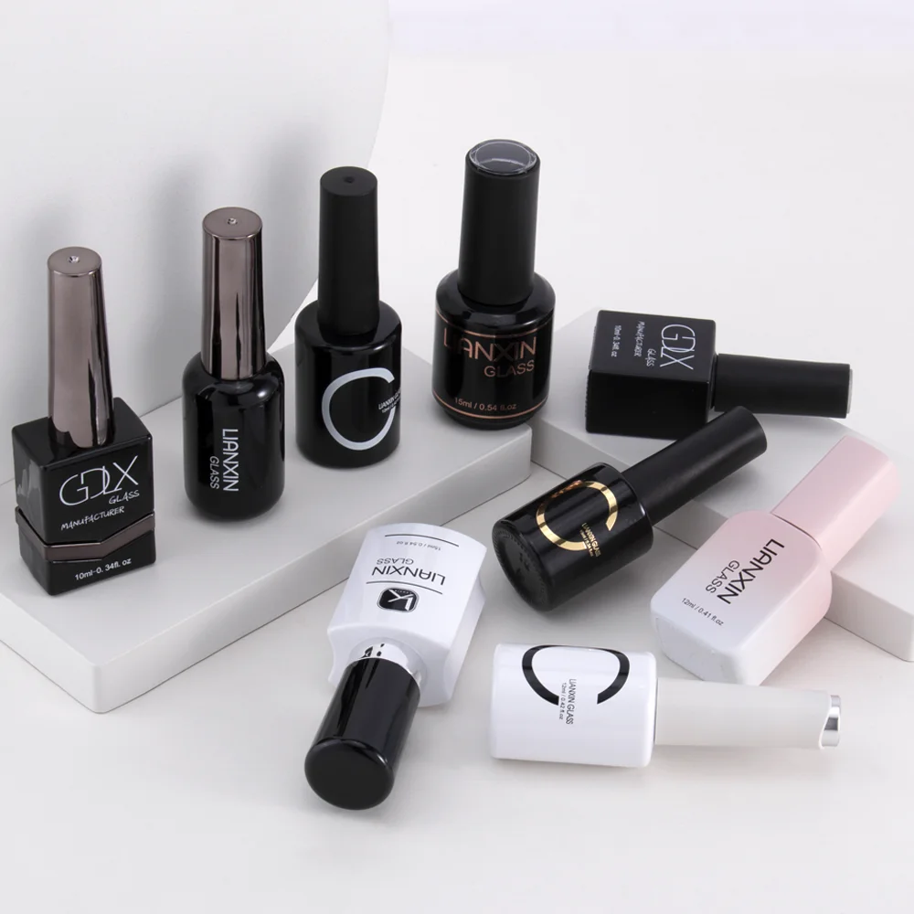 Wholesale 10ml 12ml Nail Polish Empty Bottle 15ml Luxury Glass Custom Empty Nail Polish Bottle