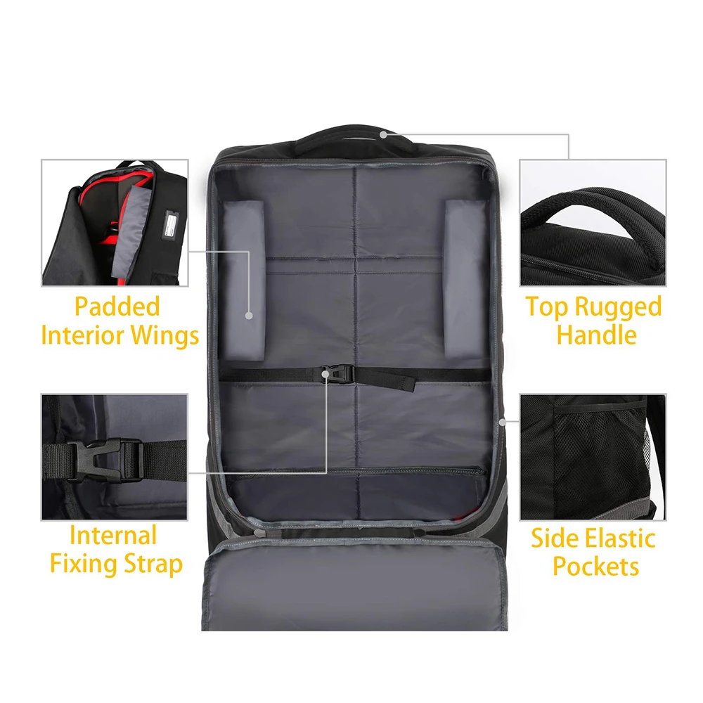 car seat travel transport bag for checked luggage in store for airplane