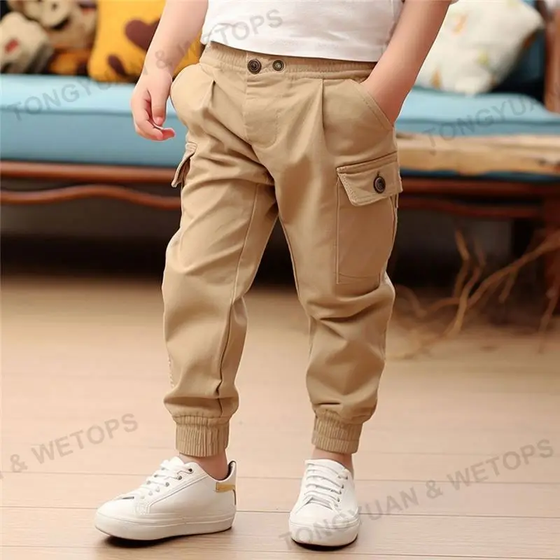 Wholesale Casual Kids Boy Clothing Children Cotton Pants Kids Trouser
