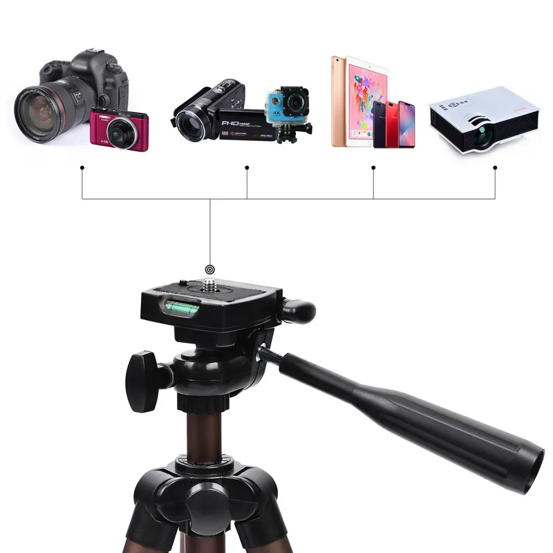 Top WT 3130 Weifeng video camera tripod plate screw 1/4 port flexible smartphone adapter 124 cm portable for Canon camera stand
