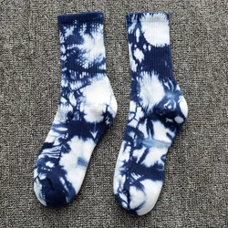 High Quality Fashion Tie Dye Printed Crew Mens Dress Socks Unique Custom Tie Dye Socks