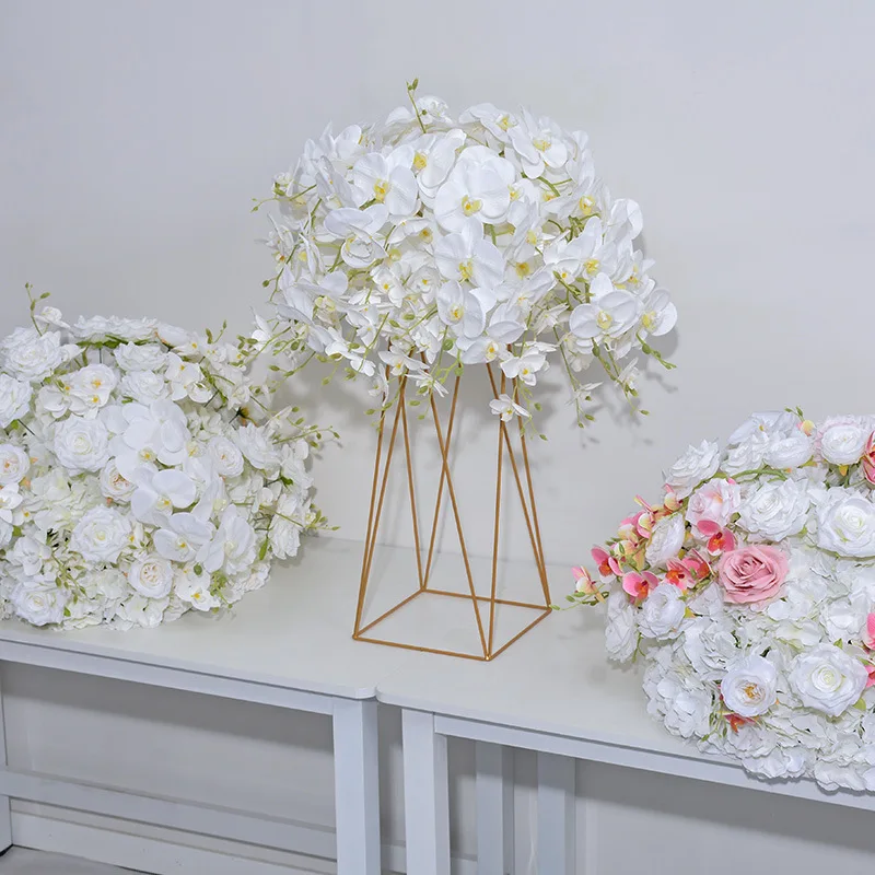 60cm Simulated Butterfly Orchid Flower Ball Suitable For Wedding Dining Table Placement Floral Exhibition Hall Window Decoration