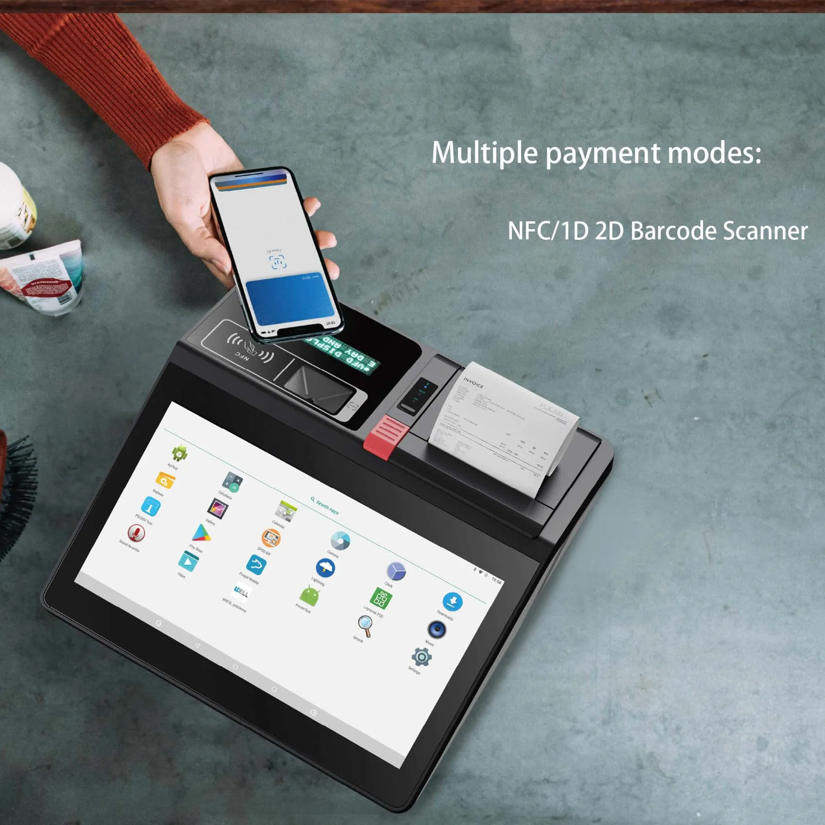 11.6 inch Android All in One windows New Cash Register Desktop Tablet Pos Systems Terminal Touch Screen Pos Machine