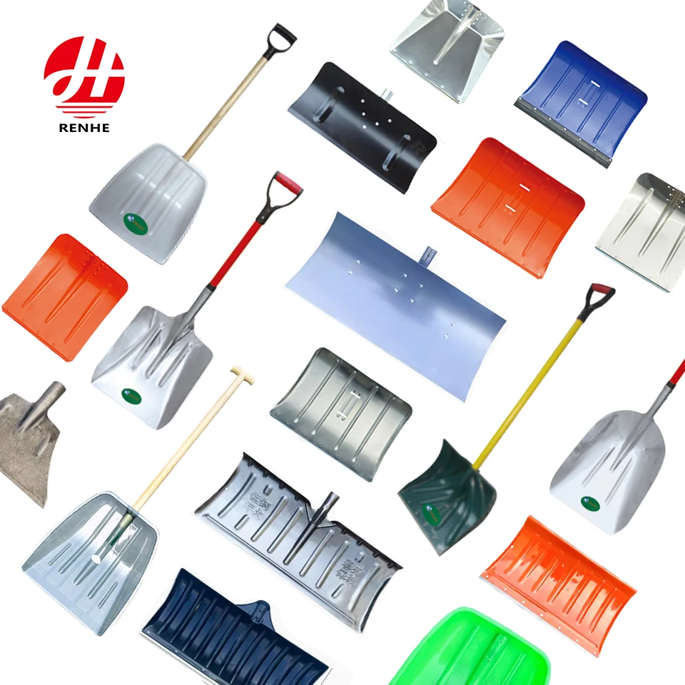Hot selling custom hand tools snow aluminum spade garden farming snow shovel with fiberglass handle