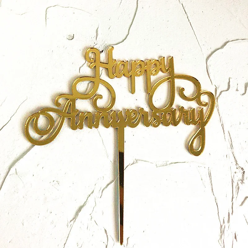 
Love You Always Happy Anniversary cake topper Wedding Decoration Cake Topper 