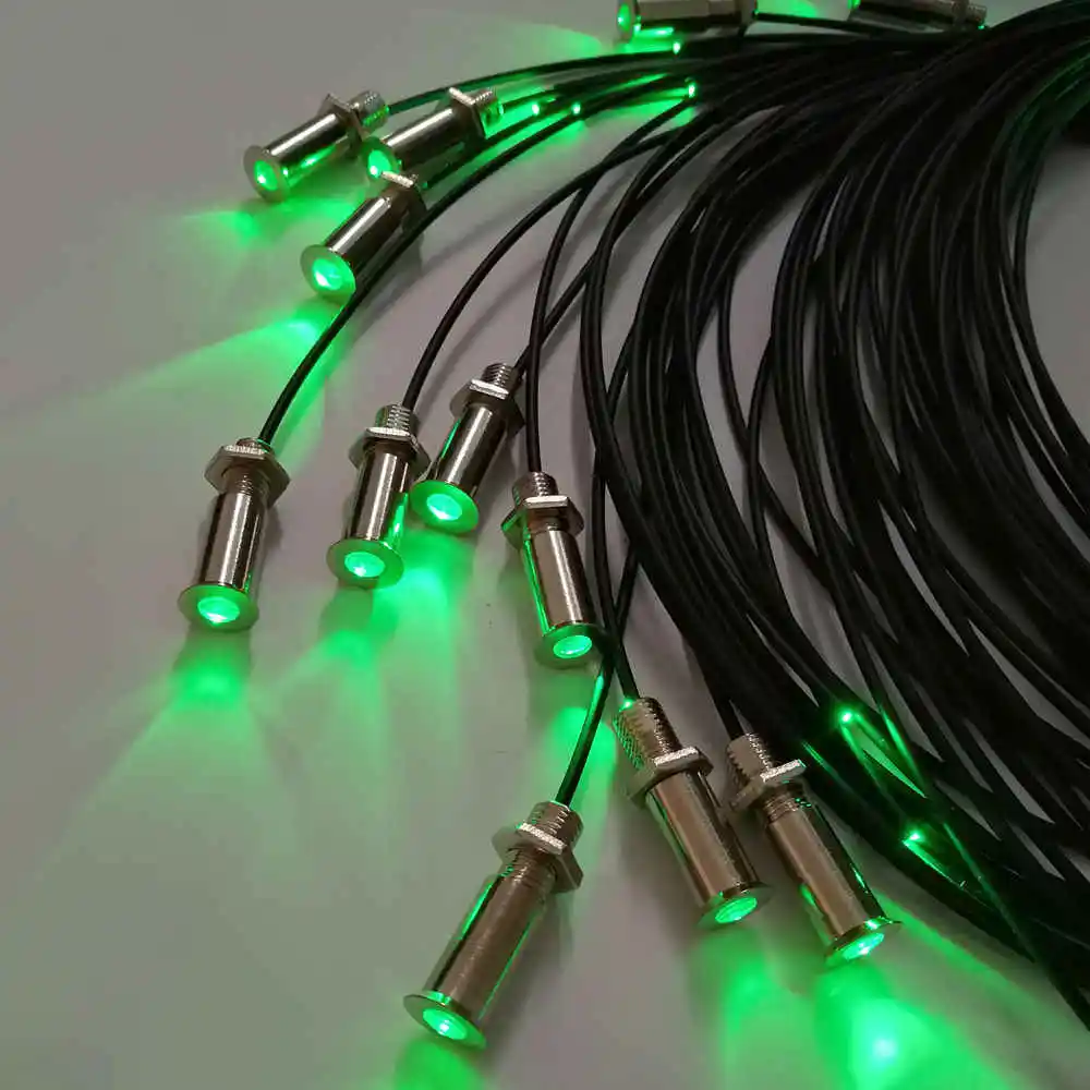 Swimming pool fiber optic end fitting for star