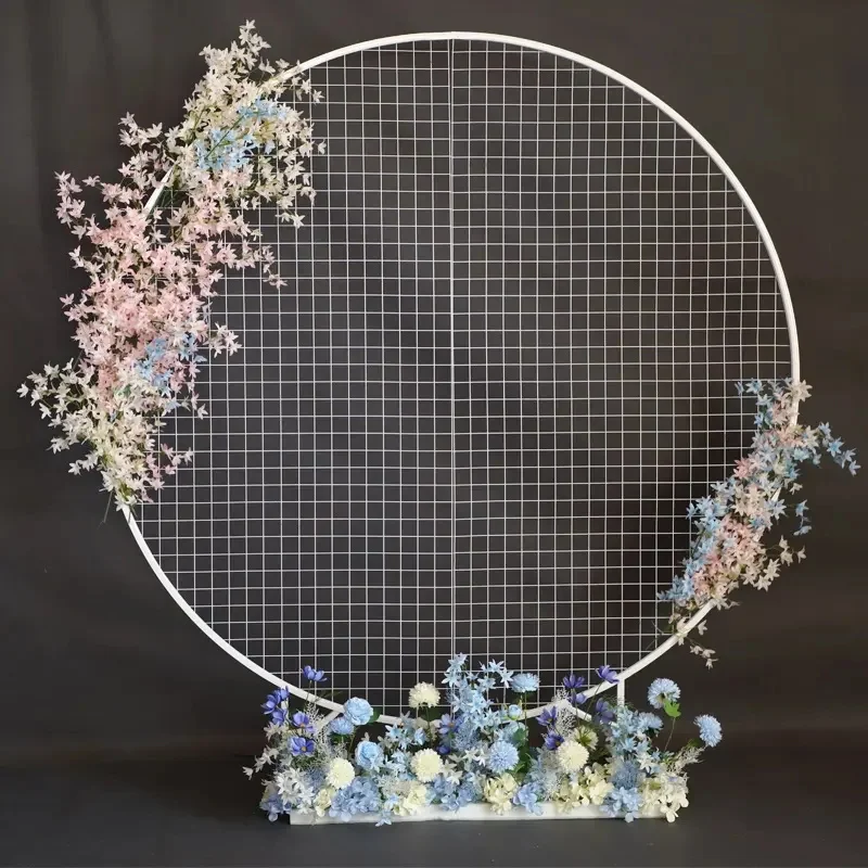 Customized Decoration Circle Round Mesh Metal Backdrop Wedding For Party Decor Factory Supply