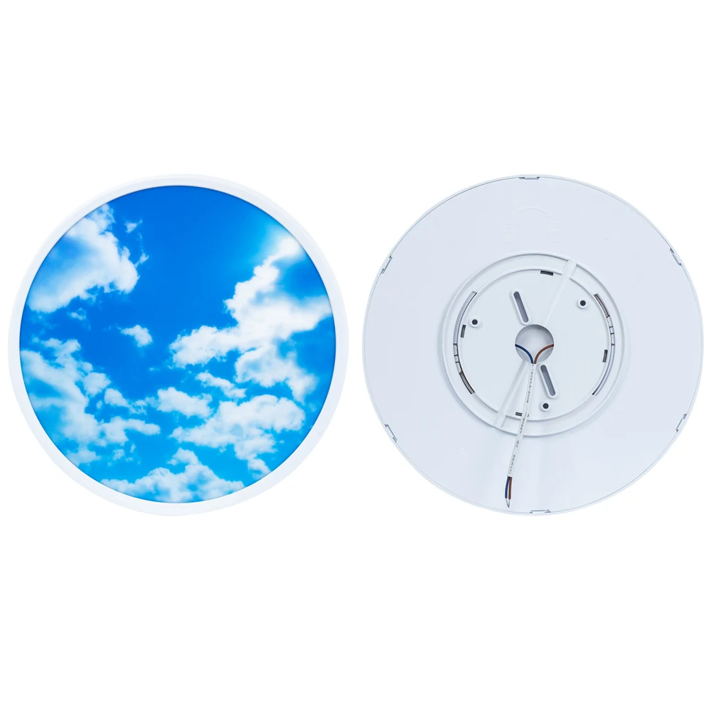 Three-color Non-polar Dimming Blue Sky White Cloud Design Colorful Lights Slim Led Ceiling Panel Lamps for Home Use