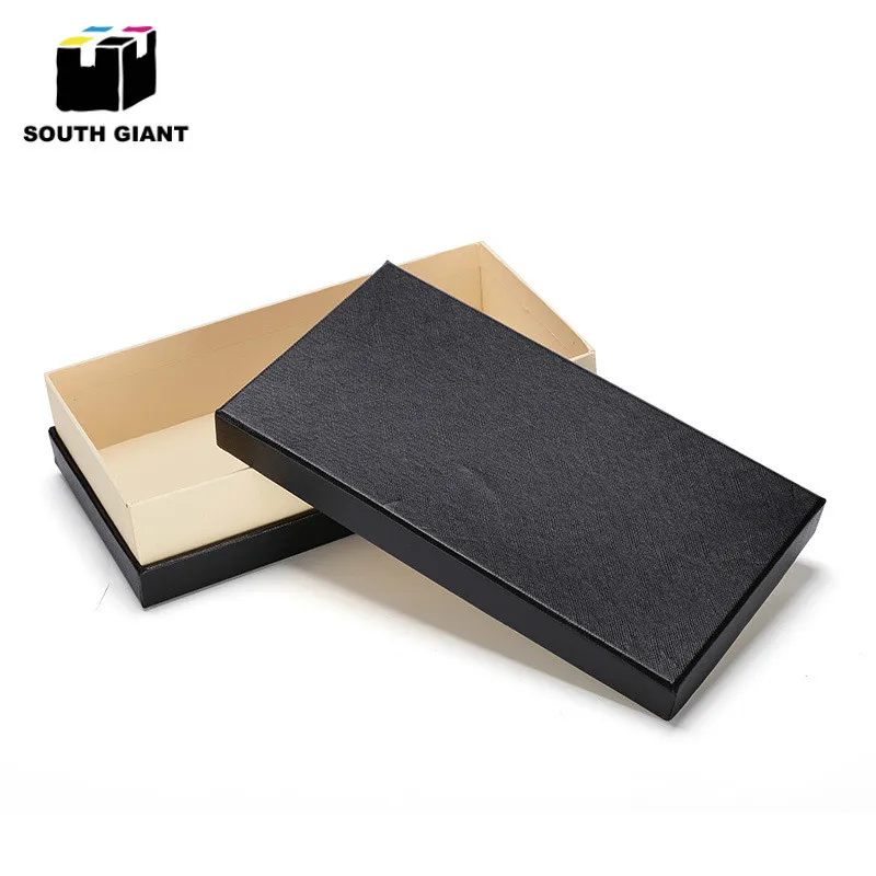 
Personalize Logo Luxury Black Jewelry Belt Cardboard Gift Packaging Wallet Boxes 