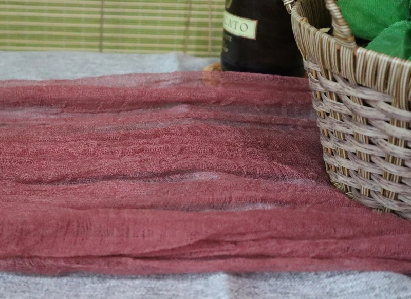 Wholesale Hot Selling Gauze Rustic Cheesecloth Tablecloth Runner Wedding Party  For Living Room Tabletop Decoration