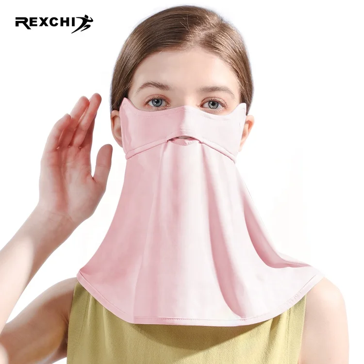 REXCHI XKZ43 Wholesale New Design Plain Sport Seamless Sun Block Bandana Scarf Face Cover Neck Gaiter Custom Buffs Bandana