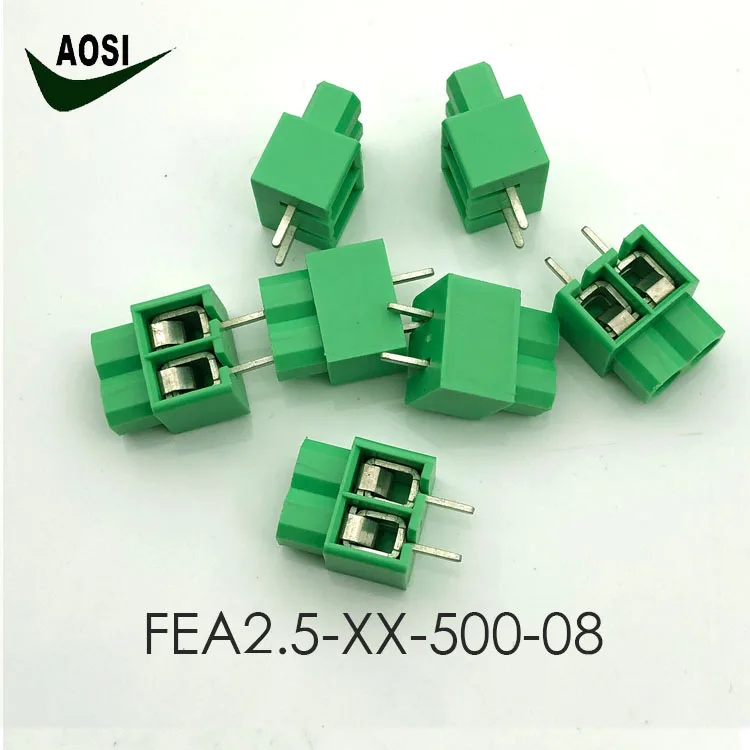 Оптовая продажа высокое качество FEA2.5-XX-500-08 5 0 мм Шаг pcb винтовой клеммный блок соединитель подключения